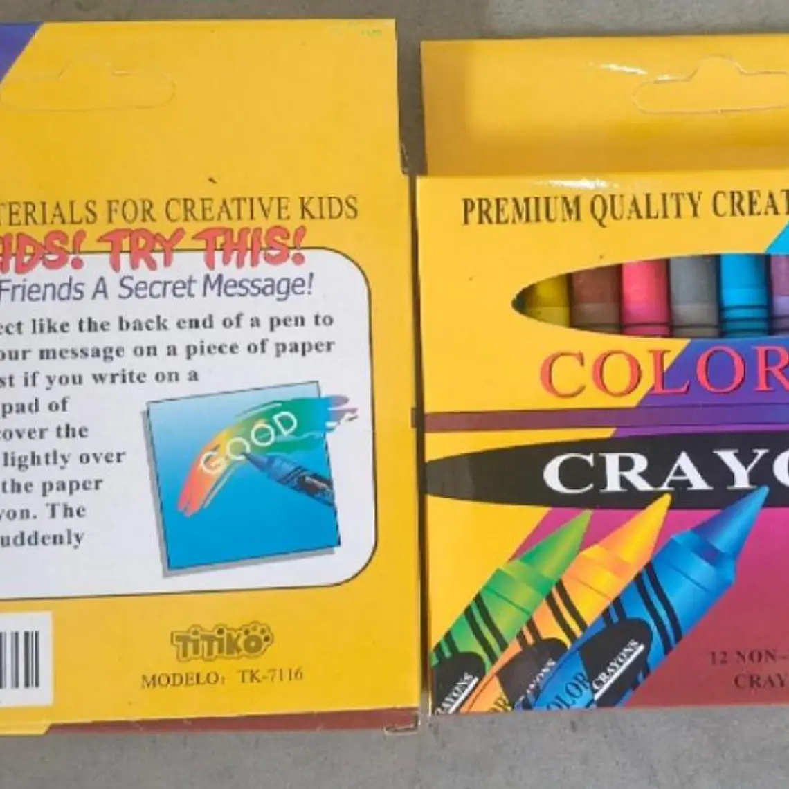 CAJITA CON 12 CRAYOLAS PREMIUM QUALITY  MOD# TK-7116 5