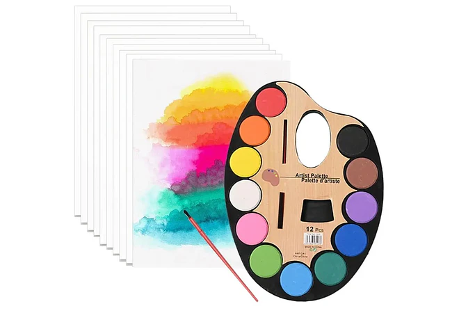 🎨PALETA DE ACUARELA 12 COLORES MOD# B-9005YH