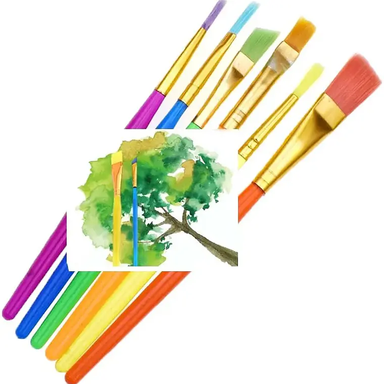 SET DE 6 PINCELES PAITING BRUSH SET MOD# B-9016YH 2