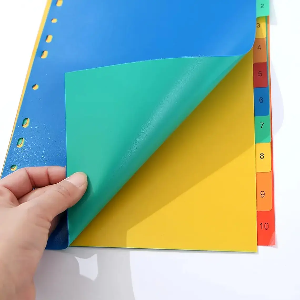 BOLSA CON 10 DIVISORES E INDICE PARA CARPETA MOD# SN-006J 2