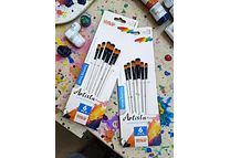 SET DE 6 PINCELES ARTISTA MOD#B-9011YH