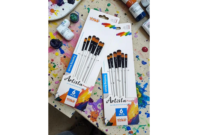 SET DE 6 PINCELES ARTISTA MOD#B-9011YH