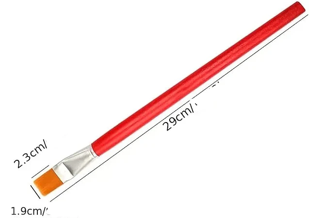 SET DE 12 PINCELES ROJOS PLANOS DIF TAMAÑOS MOD# B-9017YH