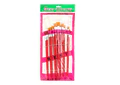 SET DE 12 PINCELES ROJOS PLANOS DIF TAMAÑOS MOD# B-9017YH
