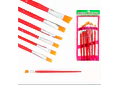 SET DE 12 PINCELES ROJOS PLANOS DIF TAMAÑOS MOD# B-9017YH