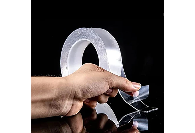 2MTS CINTA  ADHESIVA  DOBLE CARA TRANSPARENTE MOD# JD-8001