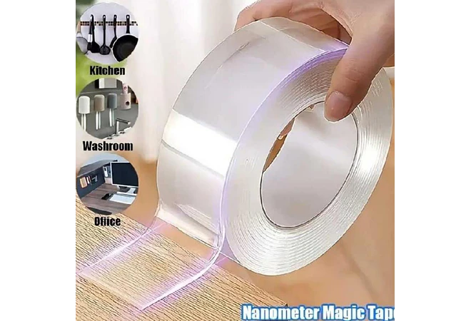 2MTS CINTA  ADHESIVA  DOBLE CARA TRANSPARENTE MOD# JD-8001