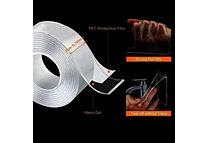 1M  CINTA  ADHESIVA  DOBLE CARA TRANSPARENTE MOD# JD-8002