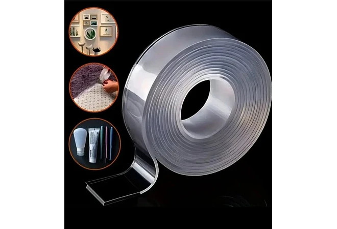 1M  CINTA  ADHESIVA  DOBLE CARA TRANSPARENTE MOD# JD-8002
