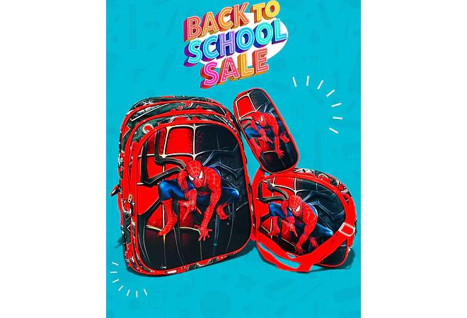 COMBO PRIMARIA DE 3PZ MOCHILA CON LUZ LED  + LONCHERA + LAPICERA (VARIOS PERSONAJES ) MOD# HL2413