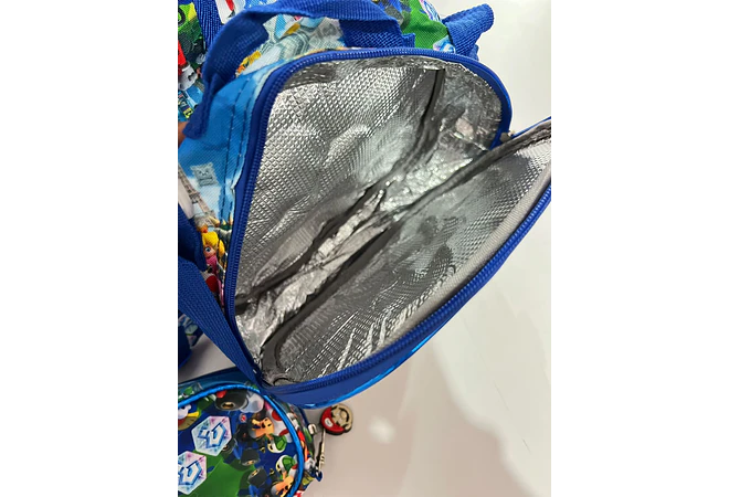 COMBO PRIMARIA DE 3PZ MOCHILA CON LUZ LED  + LONCHERA + LAPICERA (VARIOS PERSONAJES ) MOD# HL2413