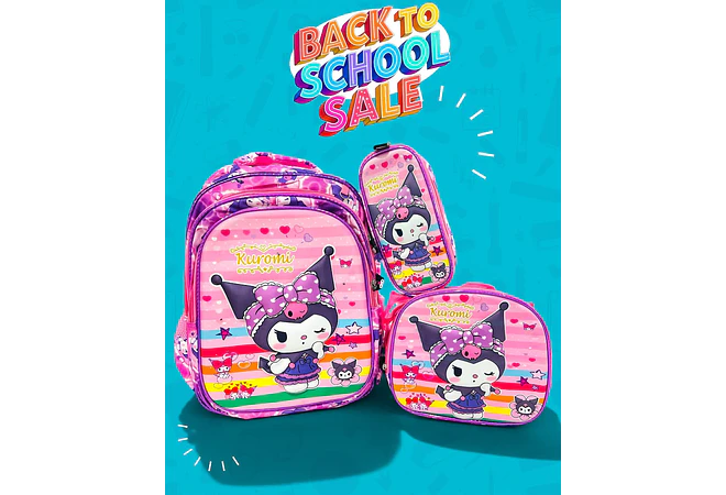 COMBO PRIMARIA DE 3PZ MOCHILA CON LUZ LED  + LONCHERA + LAPICERA (VARIOS PERSONAJES ) MOD# HL2413