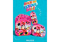 COMBO PRIMARIA DE 3PZ MOCHILA CON LUZ LED  + LONCHERA + LAPICERA (VARIOS PERSONAJES ) MOD# HL2416