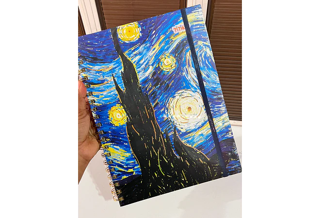 LIBRETA PROFESIONAL VANGOGH RAYA 100 HOJAS PASTA DURA  TITIKO MOD # TK-0138BJ