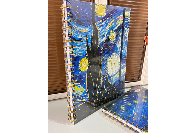 LIBRETA PROFESIONAL VANGOGH RAYA 100 HOJAS PASTA DURA  TITIKO MOD # TK-0138BJ