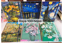 RAYA LIBRETA PROFESIONAL VANGOGH RAYA 100 HOJAS PASTA DURA  TITIKO MOD # TK-0138BJ