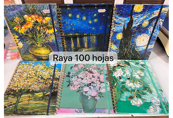 LIBRETA PROFESIONAL VANGOGH RAYA 100 HOJAS PASTA DURA  TITIKO MOD # TK-0138BJ