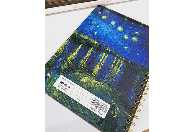 LIBRETA PROFESIONAL VANGOGH RAYA 100 HOJAS PASTA DURA  TITIKO MOD # TK-0138BJ