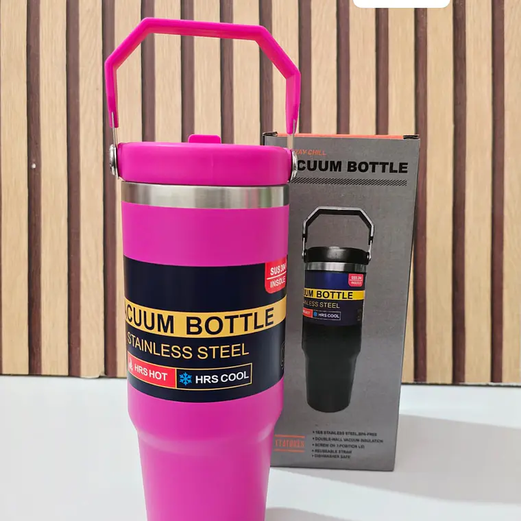 TERMO CON ASA VACUUM STAINLESS STEEL DE 850ML MOD# FAB-31 5