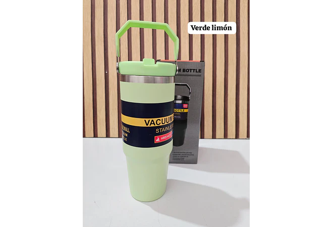 TERMO CON ASA VACUUM STAINLESS STEEL DE 850ML MOD# FAB-31