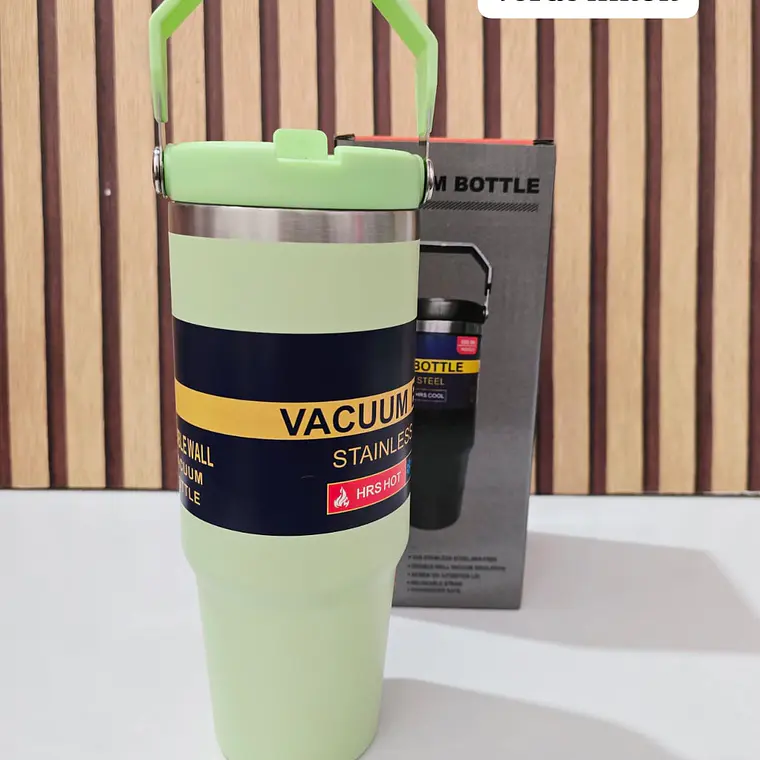TERMO CON ASA VACUUM STAINLESS STEEL DE 850ML MOD# FAB-31 8