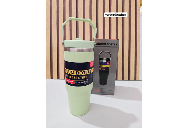 TERMO CON ASA VACUUM STAINLESS STEEL DE 850ML MOD# FAB-31