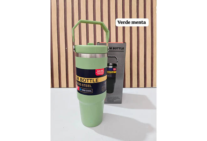 TERMO CON ASA VACUUM STAINLESS STEEL DE 850ML MOD# FAB-31
