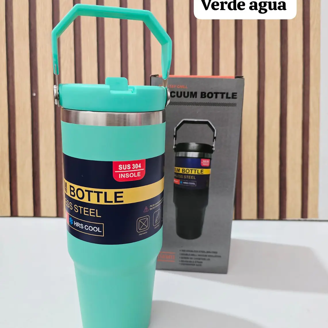 TERMO CON ASA VACUUM STAINLESS STEEL DE 850ML MOD# FAB-31 11