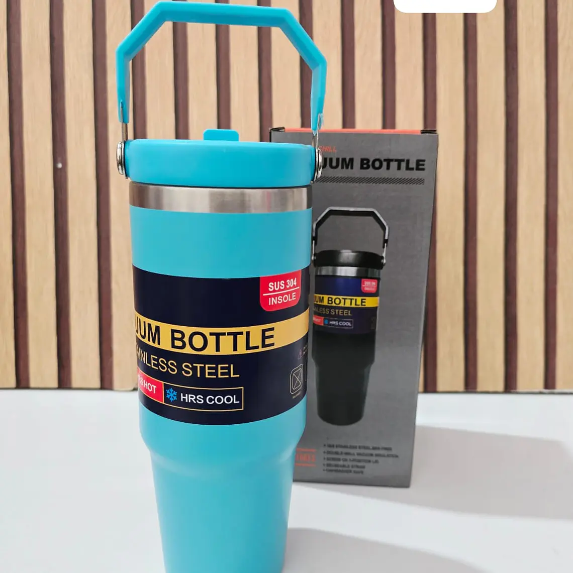TERMO CON ASA VACUUM STAINLESS STEEL DE 850ML MOD# FAB-31 13