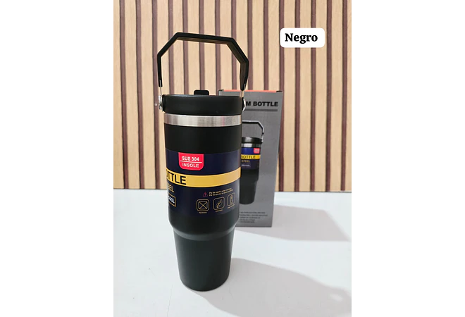 TERMO CON ASA VACUUM STAINLESS STEEL DE 850ML MOD# FAB-31