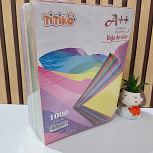 PAQUETE DE MIL HOJAS DE COLORES FUERTES A4 MOD# TK-622Z