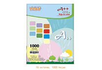 PAQUETE DE MIL HOJAS DE COLORES PASTEL A4 MOD# TK-662Z