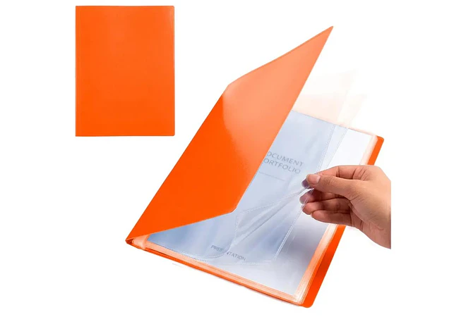 CARPETA CON 40 PROTECTORES DE HOJA ORGANIZADOR A4 MOD#SN-009-40J