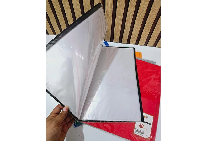 CARPETA CON 40 PROTECTORES DE HOJA ORGANIZADOR A4 MOD#SN-009-40J