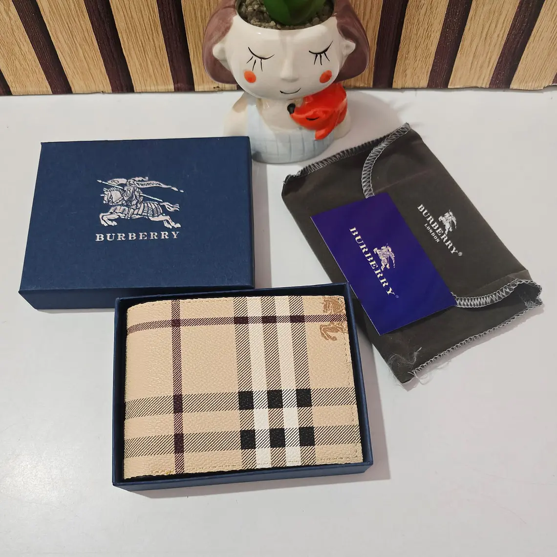 CARTERA PARA CABALLERO GUCCI & BURBERRY MOD# 12162 3