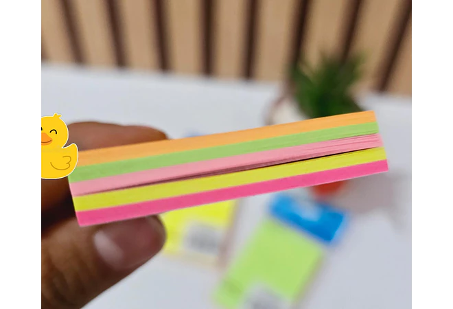 BLOC DE POSTIK RECTANGULAR  COLORES CON 100 HOJAS MOD#SB-1001BL