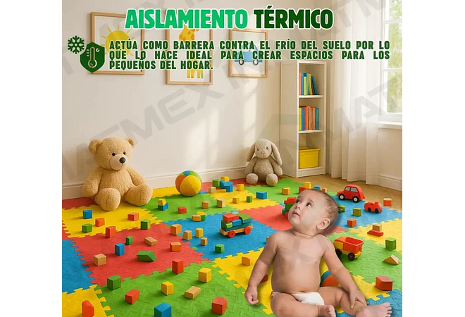 SET DE 10 ALFOMBRILLAS PARA ARMAR TAPETE GRANDE MOD#BH-7017