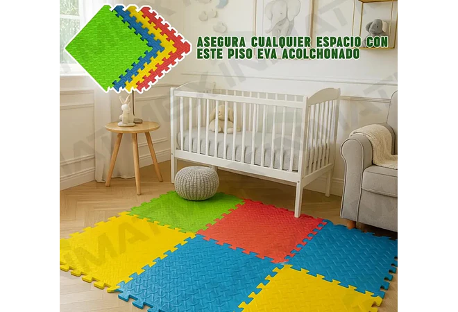 SET DE 10 ALFOMBRILLAS PARA ARMAR TAPETE GRANDE MOD#BH-7017