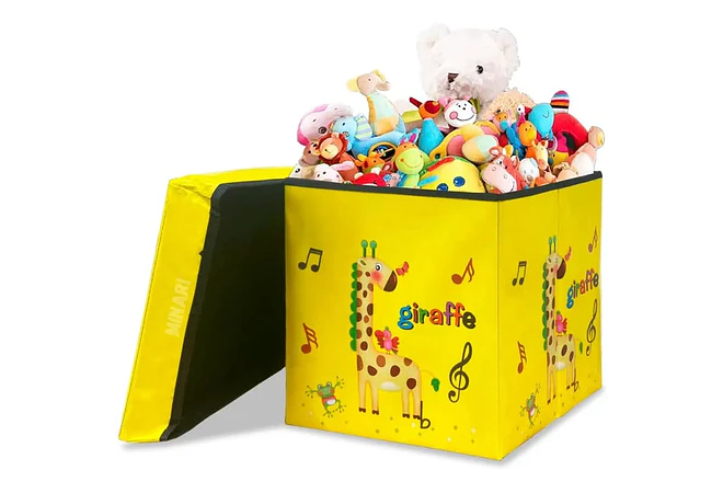 CAJA TABURETE ORGANIZADORA DE JUGUETES ANIMALITOS  MOD# 1306