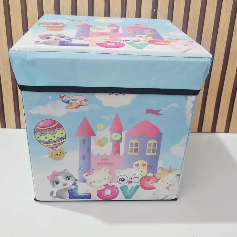 CAJA TABURETE ORGANIZADORA DE JUGUETES ANIMALITOS  MOD# 1306 5