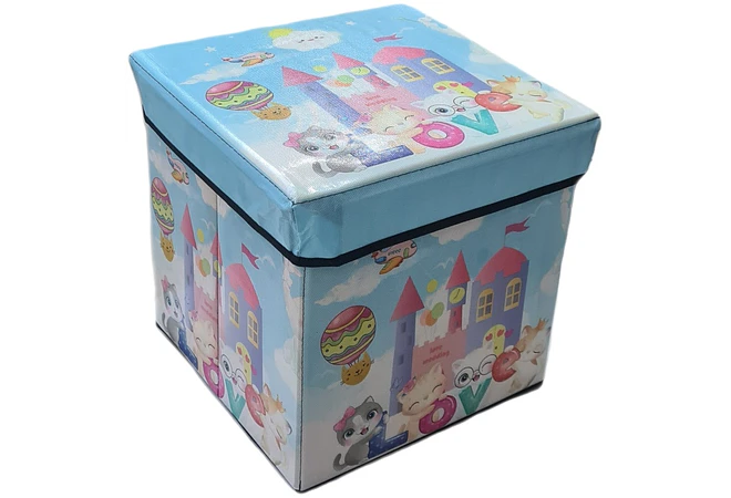 CAJA TABURETE ORGANIZADORA DE JUGUETES ANIMALITOS  MOD# 1306