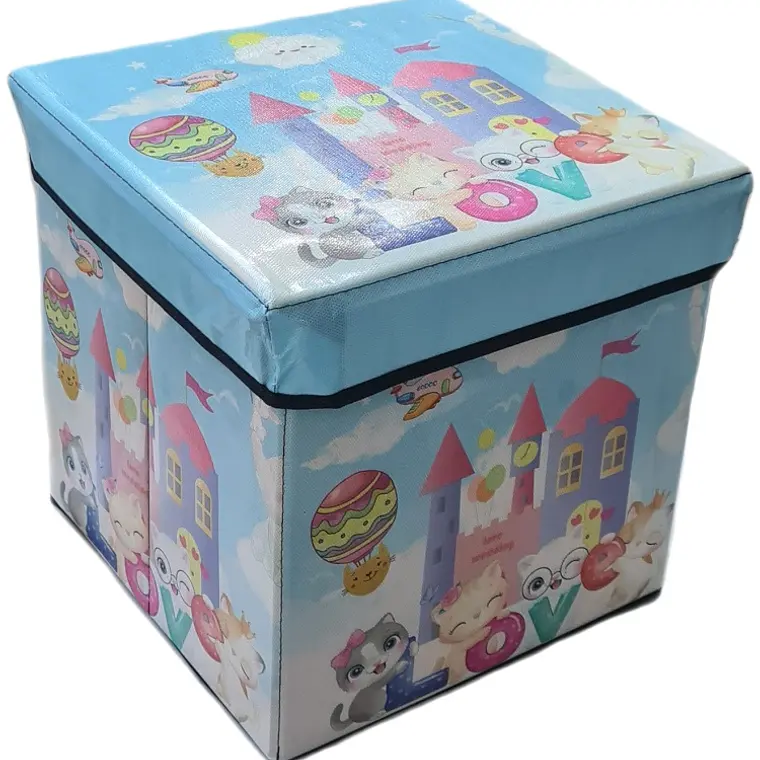 CAJA TABURETE ORGANIZADORA DE JUGUETES ANIMALITOS  MOD# 1306 8