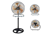 VENTILADOR 3 EN 1 DE 18 PULGADAS (ASPAS DORADAS) POTENCIA 80W