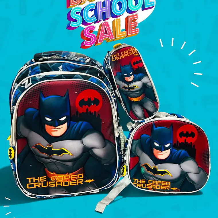 COMBO PRIMARIA DE 3PZ MOCHILA CON LUZ LED  + LONCHERA + LAPICERA (VARIOS PERSONAJES )MOD# HL2416 2