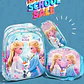 COMBO PRIMARIA DE 3PZ MOCHILA CON LUZ LED  + LONCHERA + LAPICERA (VARIOS PERSONAJES )MOD# HL2416 - Miniatura 3
