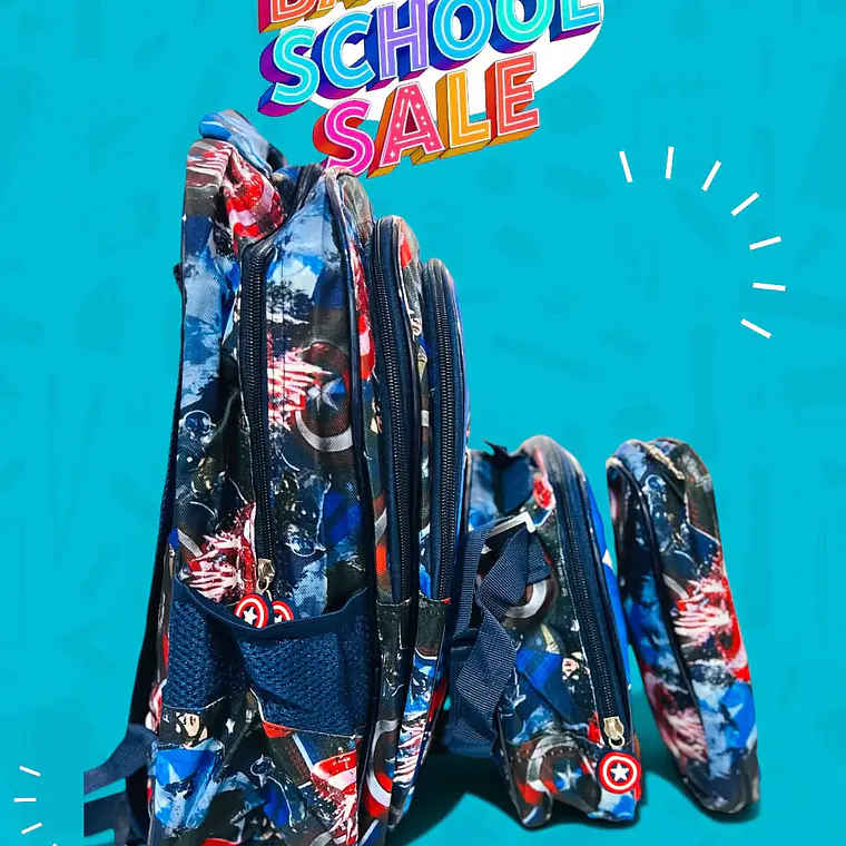 COMBO PRIMARIA DE 3PZ MOCHILA CON LUZ LED  + LONCHERA + LAPICERA (VARIOS PERSONAJES )MOD# HL2416 6