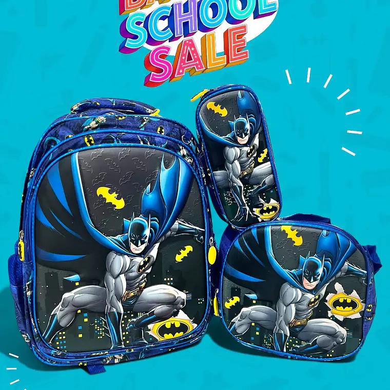 COMBO PRIMARIA DE 3PZ MOCHILA CON LUZ LED  + LONCHERA + LAPICERA (VARIOS PERSONAJES )MOD# HL2416 9