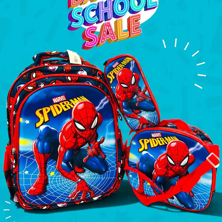 COMBO PRIMARIA DE 3PZ MOCHILA CON LUZ LED  + LONCHERA + LAPICERA (VARIOS PERSONAJES )MOD# HL2416 10
