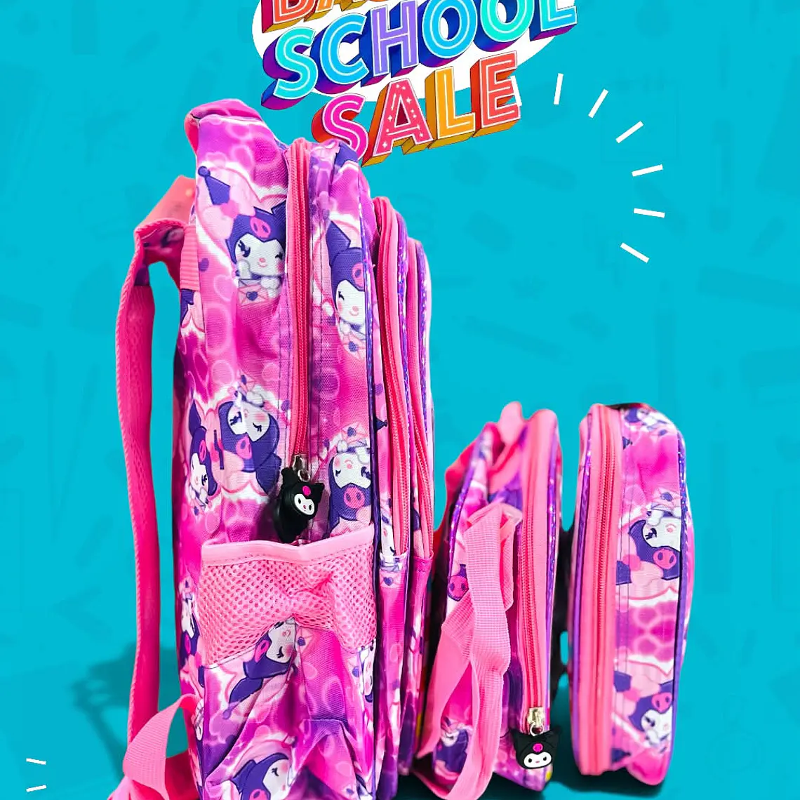 COMBO PRIMARIA DE 3PZ MOCHILA CON LUZ LED  + LONCHERA + LAPICERA (VARIOS PERSONAJES )MOD# HL2416 11