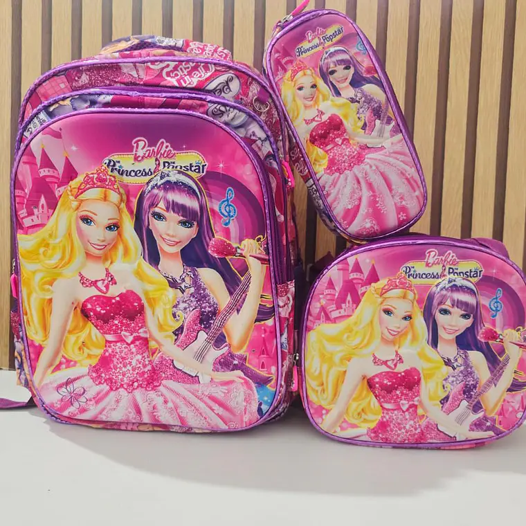 COMBO PRIMARIA DE 3PZ MOCHILA CON LUZ LED  + LONCHERA + LAPICERA (VARIOS PERSONAJES )MOD# HL2416 14